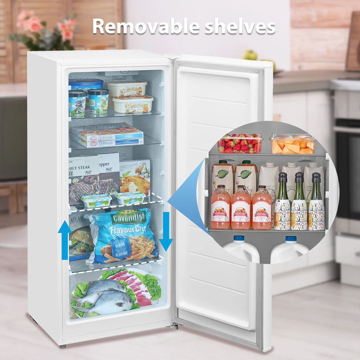 Arctic King Upright Convertible Freezer/Refrigerator, 7.1 Cu Ft, White