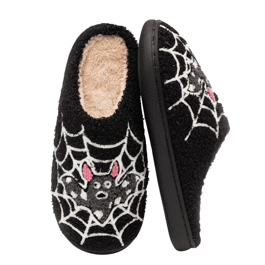 BERANMEY Halloween Slippers for Women Perfect Soft Plush Comfy Warm Slip-On Cute Womens Slippers Indoor Fluffy House Slippers for Women and Men Non-slip Fuzzy Flat Slides