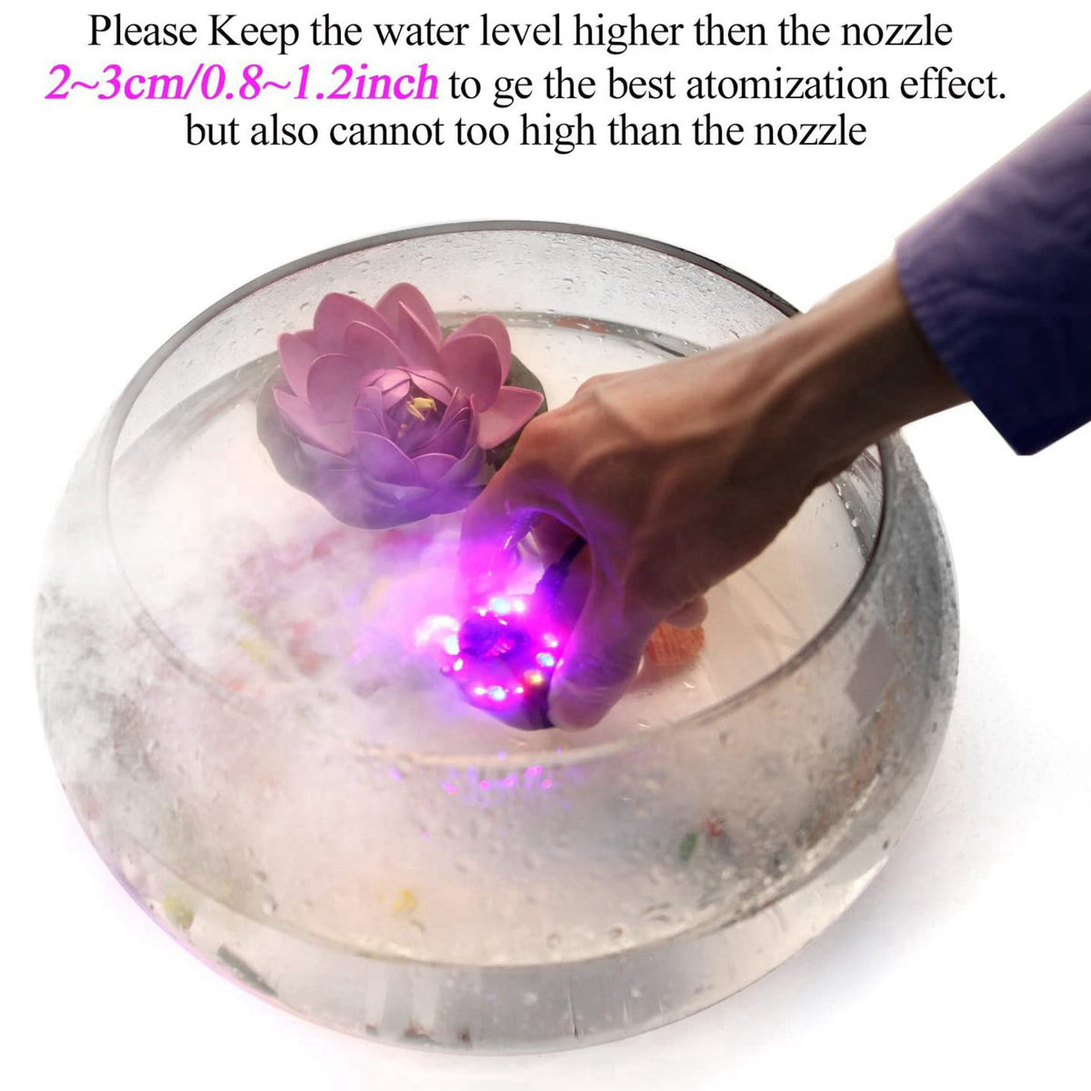 2X Mist Maker, Indoor Fountain Mister Foggers, Small Pond Fog Machine Atomizer Air Humidifier for Halloween, Christmas