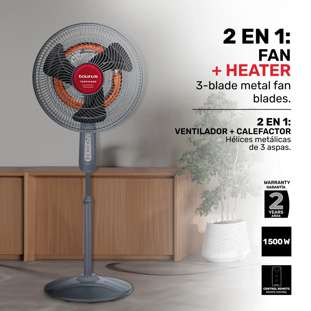 Taurus Tropicano 2-in-1 Fan And Space Heater - Tropicano