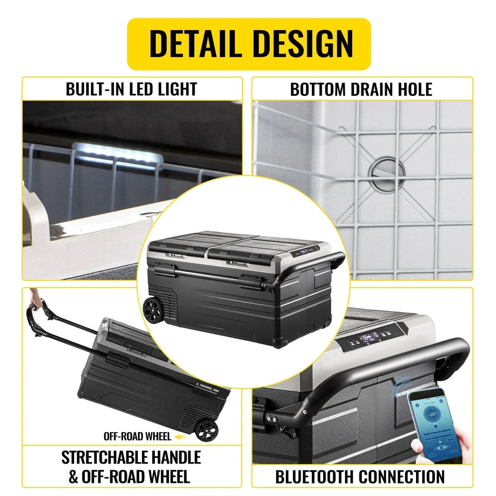 BENTISM 100Qt Portable Car Freezer Refrigerator 95L 12/24V - TWW95