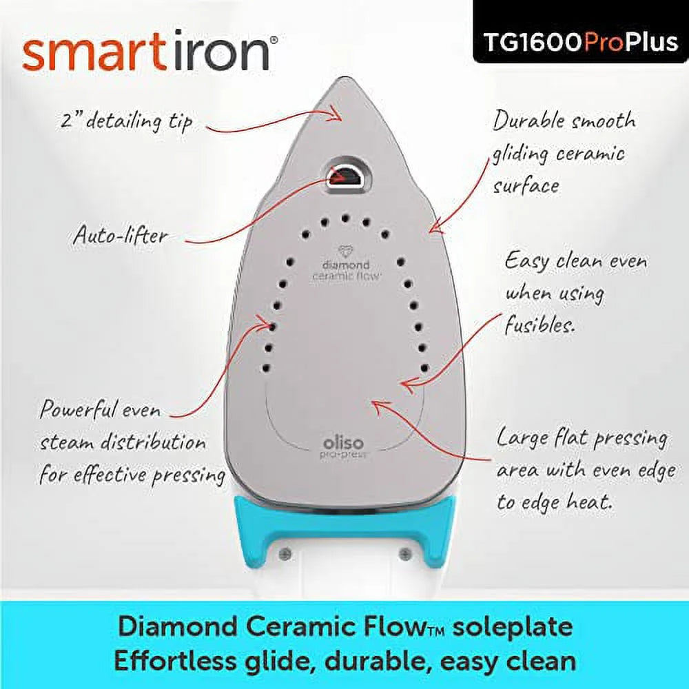 Oliso Pro Plus Ceramic-Coated Steam Iron