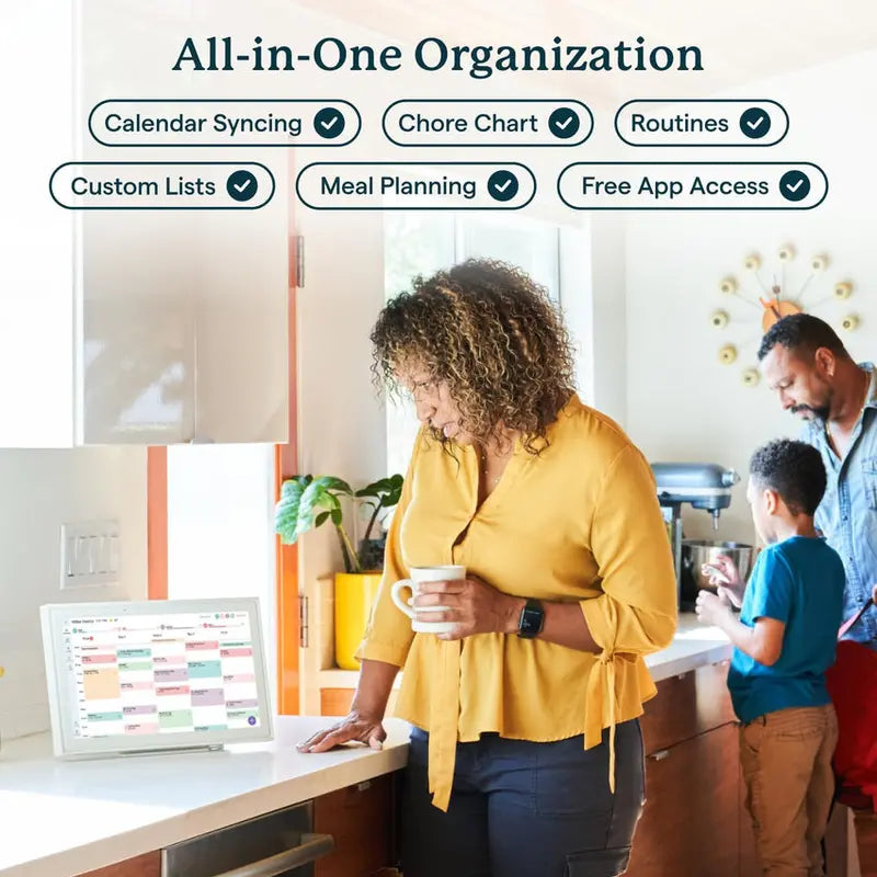 Skylight 15-Inch Digital Wall Planner And Family Chore Board - Interactive 2025 Calendar Display