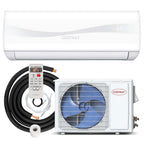 9000 BTU 17 SEER2 Ductless Mini Split Air Conditioner And Heater, 208-230V - White