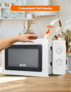 CHEF Countertop Microwave, 0.6 Cubic Foot, 600W, Black