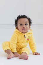 Disney Winnie the Pooh Baby Boy or Girl Cosplay Fleece Hooded Jumpsuit Yellow