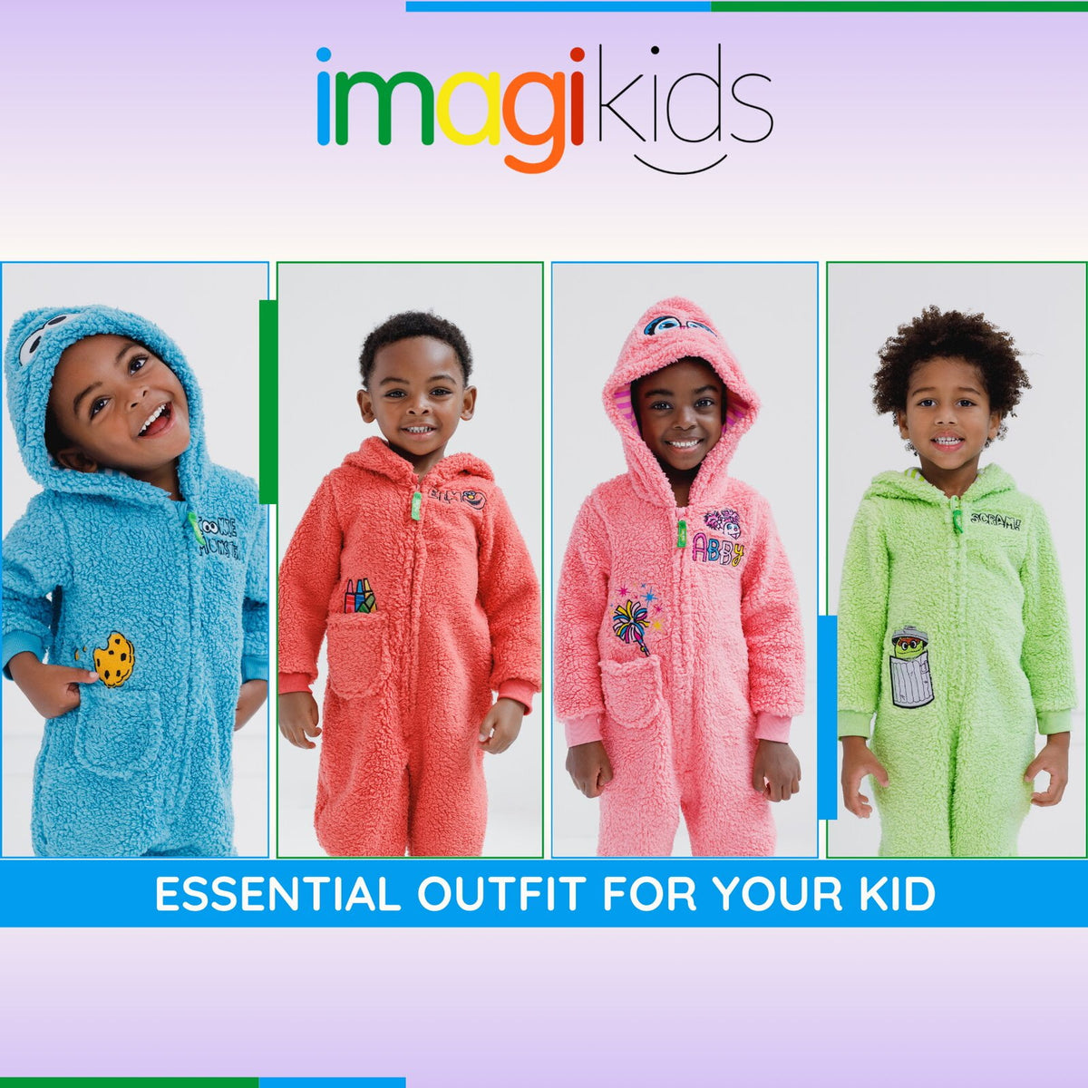 Sesame Street Oscar the Grouch Cozy Sherpa Zip Up Cosplay Costume Coverall Newborn to Toddler