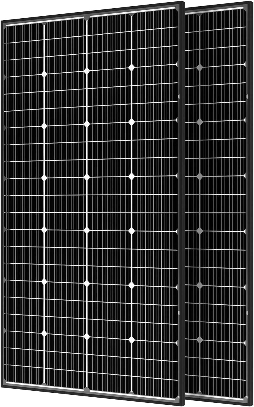JJN Bifacial Solar Panels, 2 Pcs 200W, 12V, 16BB N-Type - 400W
