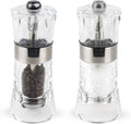 Salt And Pepper Grinding Set, 5.5-inch, Transparent Acrylic