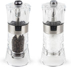 Salt And Pepper Grinding Set, 5.5-inch, Transparent Acrylic
