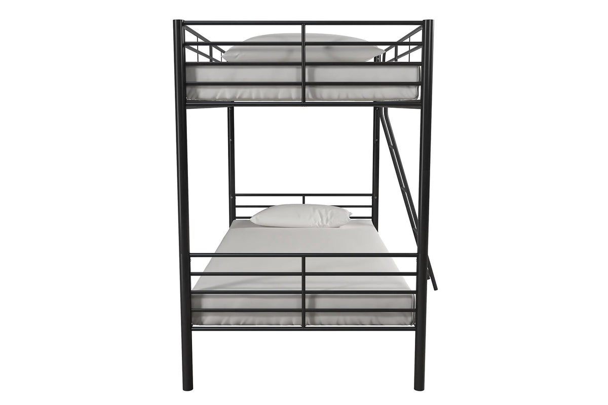 Mainstays Convertible Twin Over Twin Metal Bunk Bed - Black