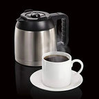 Programmable Thermal Coffee Maker, Single Serve And Full Pot, Pods Or Grounds, Black And Stainless