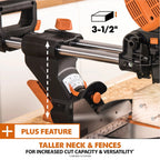 Evolution Dual Bevel Sliding Miter Saw With 10 in Multi-Material Cutting Blade - R255SMS-DB+