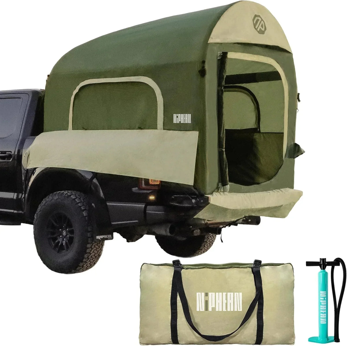Inflatable Pickup Truck Bed Tent, 3 Person, 5.5ft-8ft