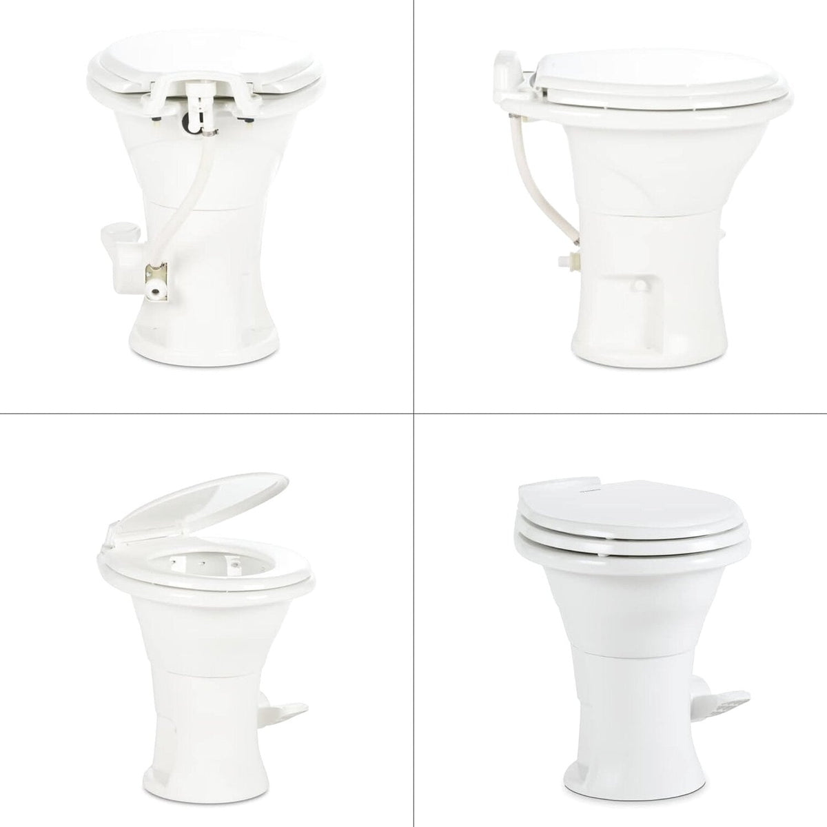 Dometic 310 RV Toilet, Oblong, PowerFlush, White