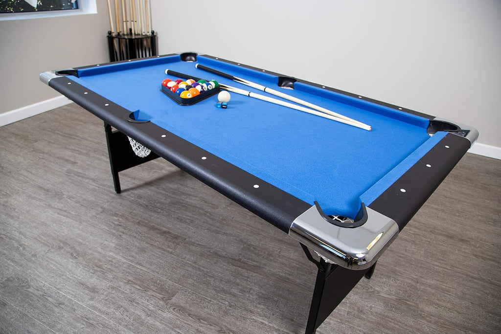 Hathaway Fairmont Portable Pool Table 6 Ft, 76 x 43.25 x 32 in - BG2574