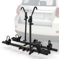 2 Inch Foldable Hitch Mount Bike Rack, 2 Bikes, Platform Carrier - Black