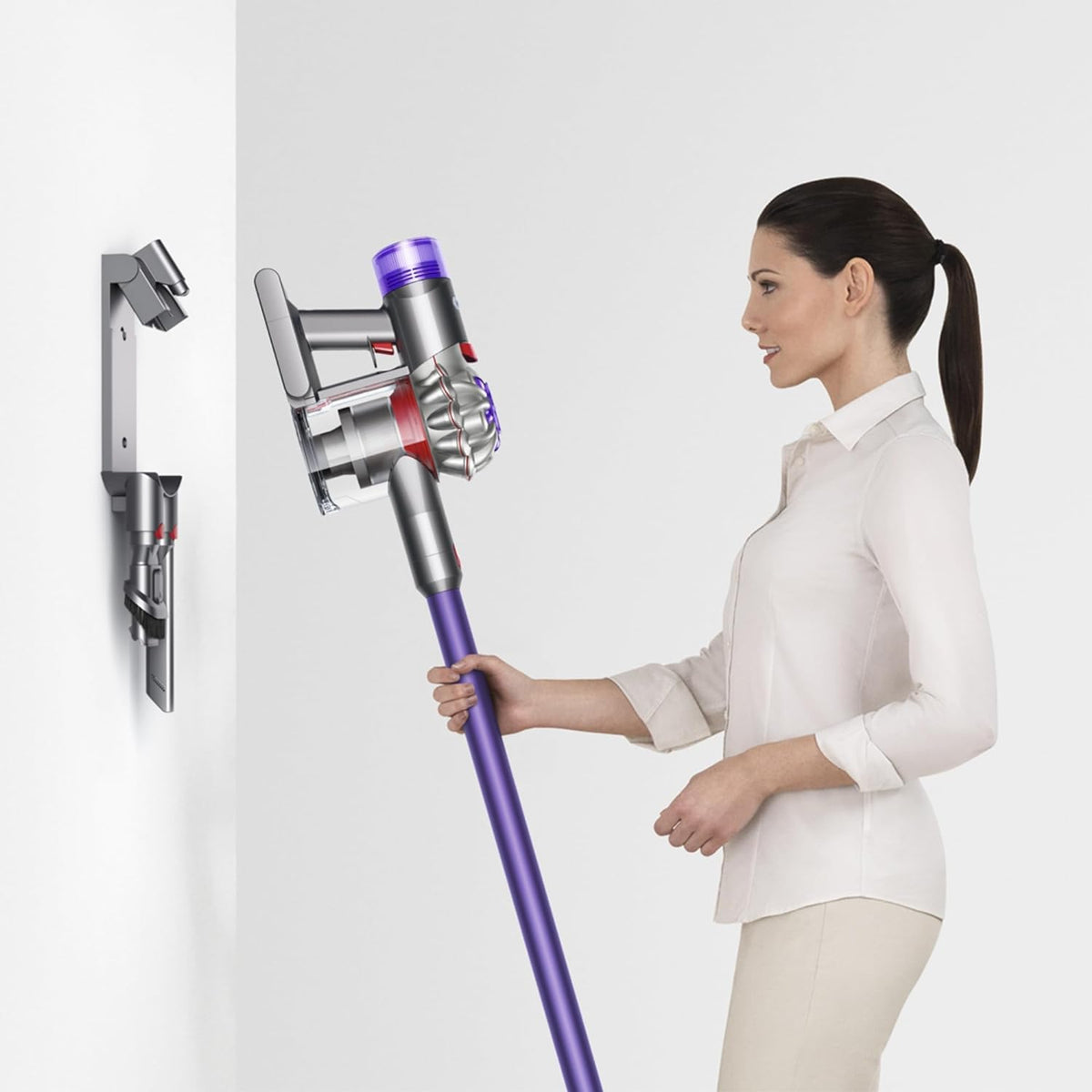 Dyson Cordless Stick Vacuum Cleaner, 0.14 Gallons, Silver/Nickel - V8 SV25
