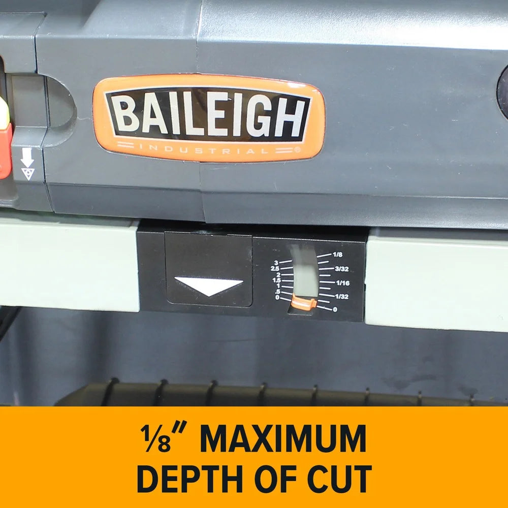 Baileigh Industrial 13 in. Benchtop Planer, 2 HP, 15 Amp, 26 Carbide Inserts - BA9-1020164 IP-1306