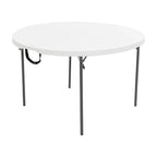 Lifetime 48 inch Round Fold-In-Half Table, White Granite - 280064