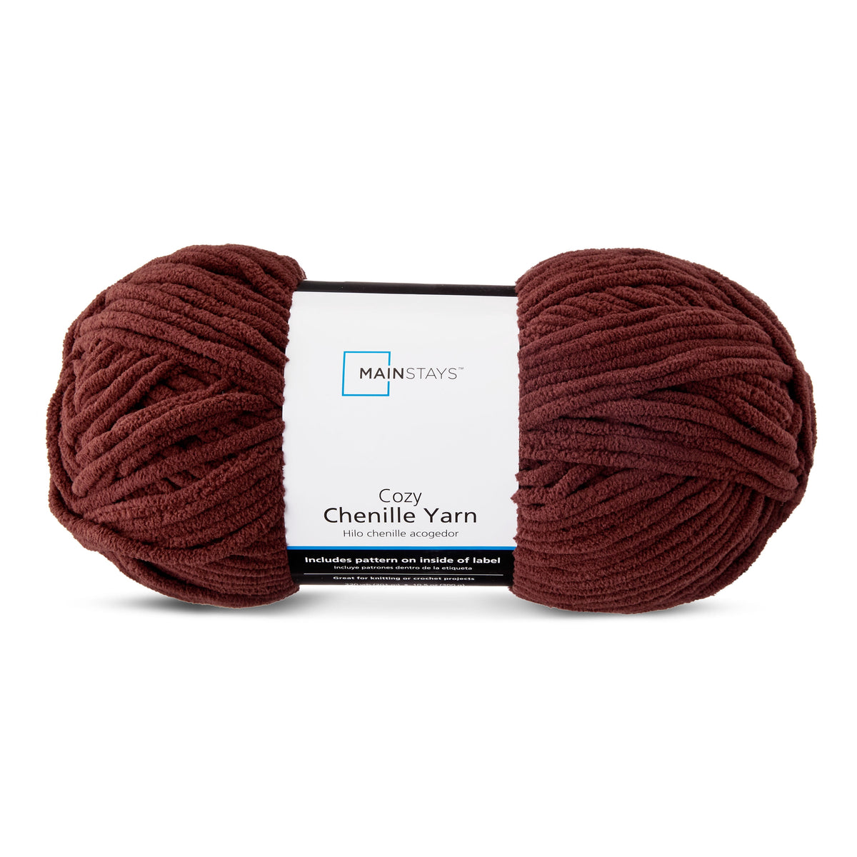 Mainstays Cozy Chenille Yarn, 220 yd, 100% Polyester, Bulky