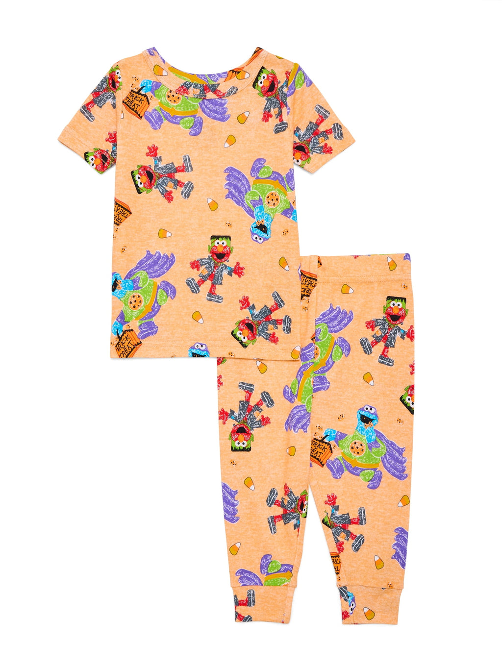 Character Toddler Halloween Short Sleeve Top and Pant Pajama Set, 2-Piece, Sizes 12M-5T