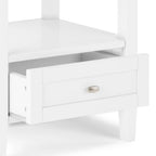 Solid Wood Rectangle End Table With Drawer And Shelf, 18.1in D x 20in W x 19.5in H - Norfolk