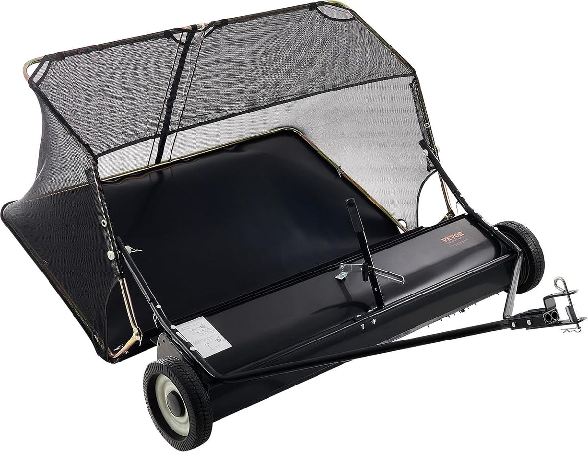 VEVOR Tow-Behind Lawn Sweeper, 52 in, 26 cu.ft.