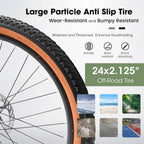 UPYOOE Mountain Bike With Carbon Steel Frame, 24/26 Inch Wheels And 21-Speed Shifting