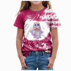 CAUYDY Halloween Ghouls Ghost Retro Girl Kids T-Shirt Graphic Tshirt Little Kids Fall Short Sleeve Tee Tops(Orange, 8-9 Y)