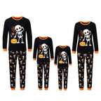 NIPAXO Family Matching Halloween Pajamas Set - Spooky Cute Skeleton & Pumpkin Graphic Long Sleeve Sleepwear for Adults, Kids & Toddlers