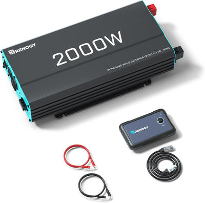 Renogy Pure Sine Wave Inverter 2000W 12V DC To 110V AC Built-In BT ATS - P2