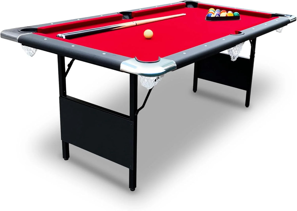 Hathaway Fairmont 6 Ft Portable Pool Table, Blue - BG2574