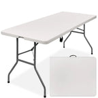 Best Choice Products 6ft Plastic Folding Table, 72in x 30in x 30in, White