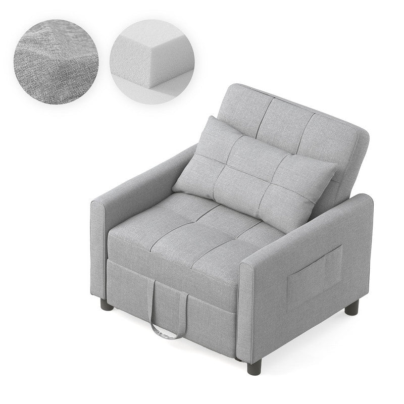 3-in-1 Adjustable Pull-Out Sleeper Sofa Bed With 330 Pounds Capacity