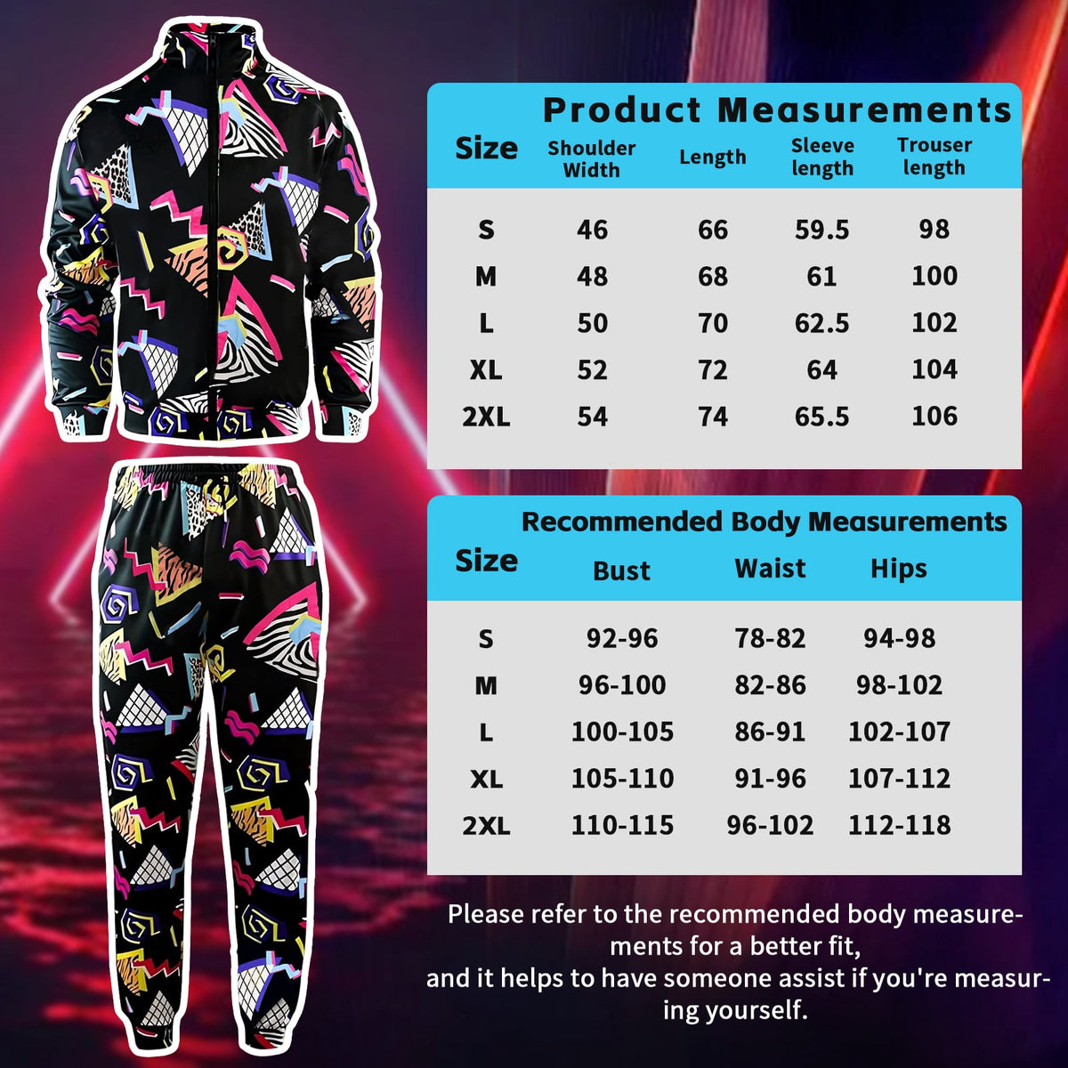 GYQMBT 80s 90s Men's Sportswear, Party Hip Hop Windbreaker 90s Disco Sportswear, 80s Adult Bizarre Costume 8 Piece Set