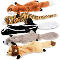 Plush Paws No-Stuffing Squeaky Dog Toy Set, 5 Pack