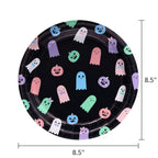 Cute Ghosts Disposable Paper Plates, Multicolor, 8.5", 8 Count, Halloween by Way To Celebrate