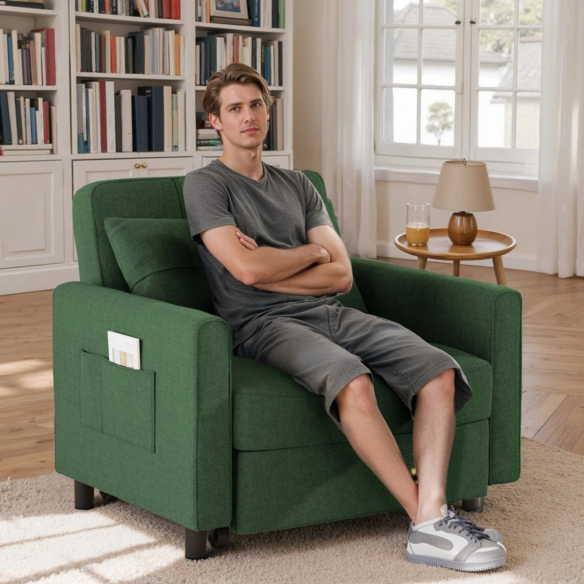 3-in-1 Adjustable Pull-Out Sleeper Sofa Bed With 330 Pounds Capacity
