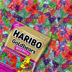 HARIBO Happy House Mix Halloween Gummy Candy Mini Pouches, 80ct, 33.4oz Laydown Bag