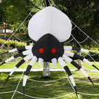 GOOSH Halloween Inflatable 6 FT Spider Inflatables Outdoor Decorations with Magic Light, Scary Inflatable Halloween Spider Blow Up Spider, Halloween Blow Up Decorations Outside for Holiday