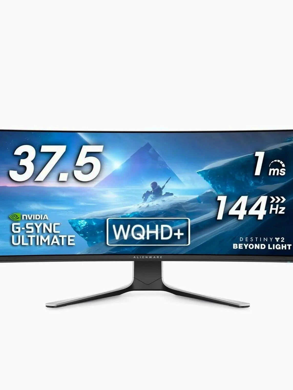 Alienware 38 Inch Ultrawide Curved Gaming Monitor, 144Hz, 3840 x 1600, IPS, White - AW3821DW