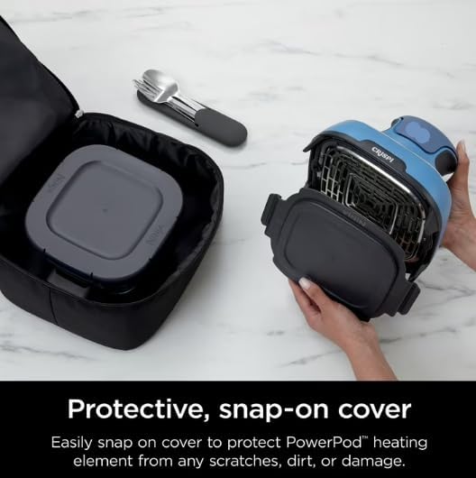 Ninja 5-In-1 Portable Glass Air Fryer With 4-Quart And 2 6-Cup Containers - Crispi