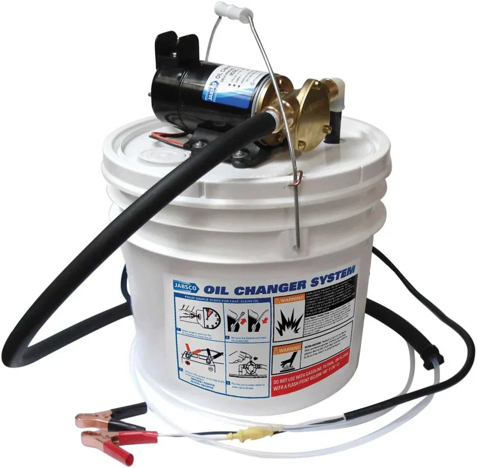 Jabsco Marine Porta Quick Oil Changer 3.5 Gallon 12-Volt White - 17800-2000