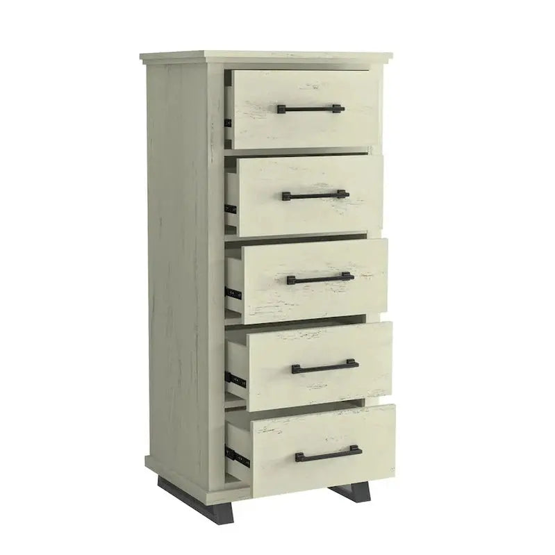 Farmhouse Style 4-Piece Bedroom Set With Dresser, Chest And 2 Nightstands - Farmhouse 4