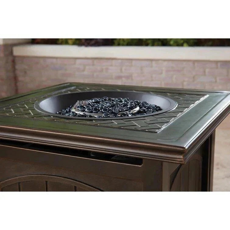 5-Piece Steel Patio Fire Pit Seating Set With Swivel Gliders - Orleans Collection