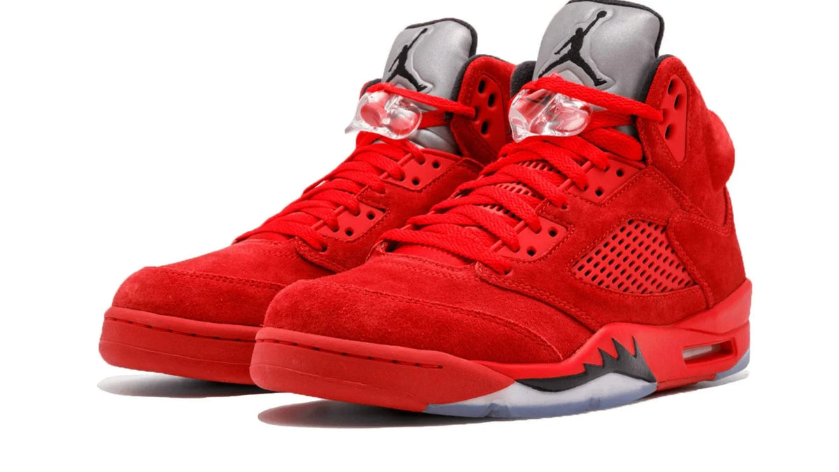 Jordan Brand Air Jordan 5 Retro Red Suede Sneakers