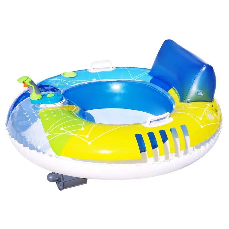 Banzai Motorized Pool Cruiser Multicolor PVC Float, Ages 14+