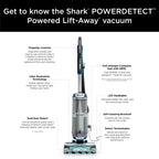 Shark POWERDETECT Upright Vacuum With DuoClean Detect, Black/Teal - AZ4000