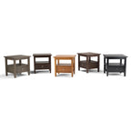 Solid Wood Rectangle End Table With Drawer And Shelf, 18.1in D x 20in W x 19.5in H - Norfolk